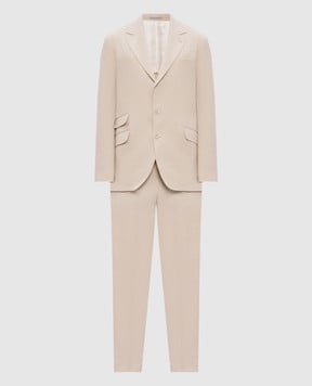 Brunello Cucinelli Beige linen suit MW431LDWHP