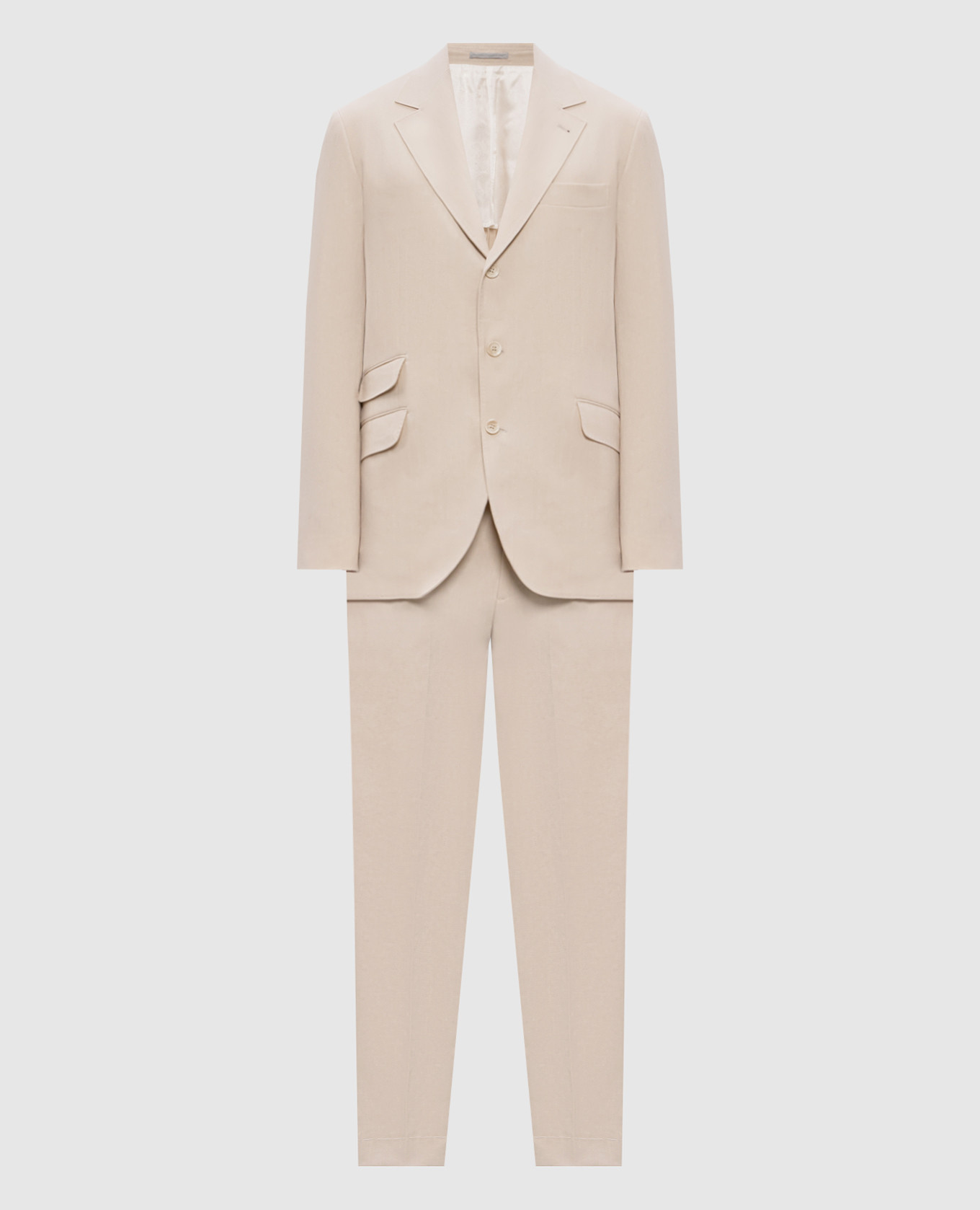 

Beige linen suit Brunello Cucinelli