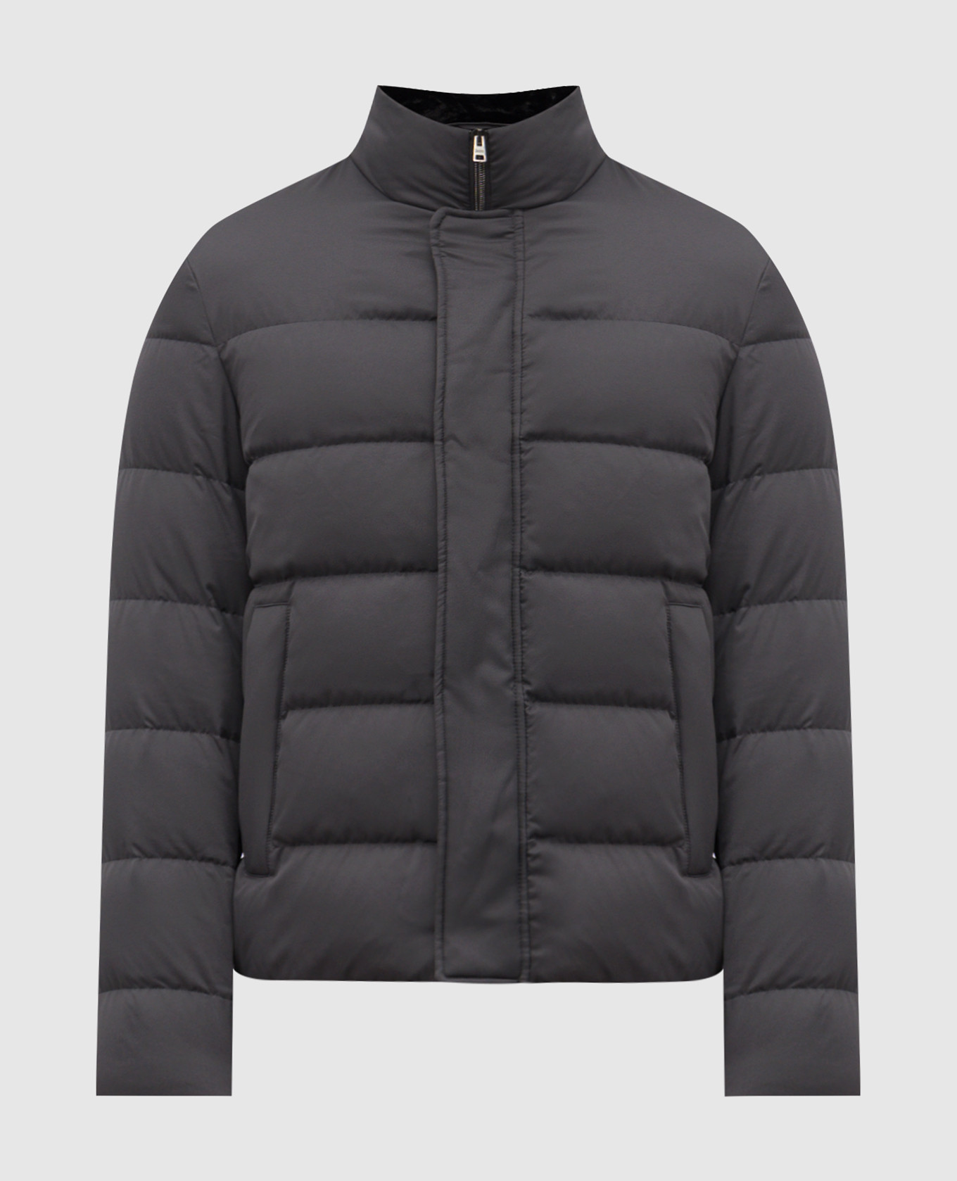 

Grey down jacket with logo Herno