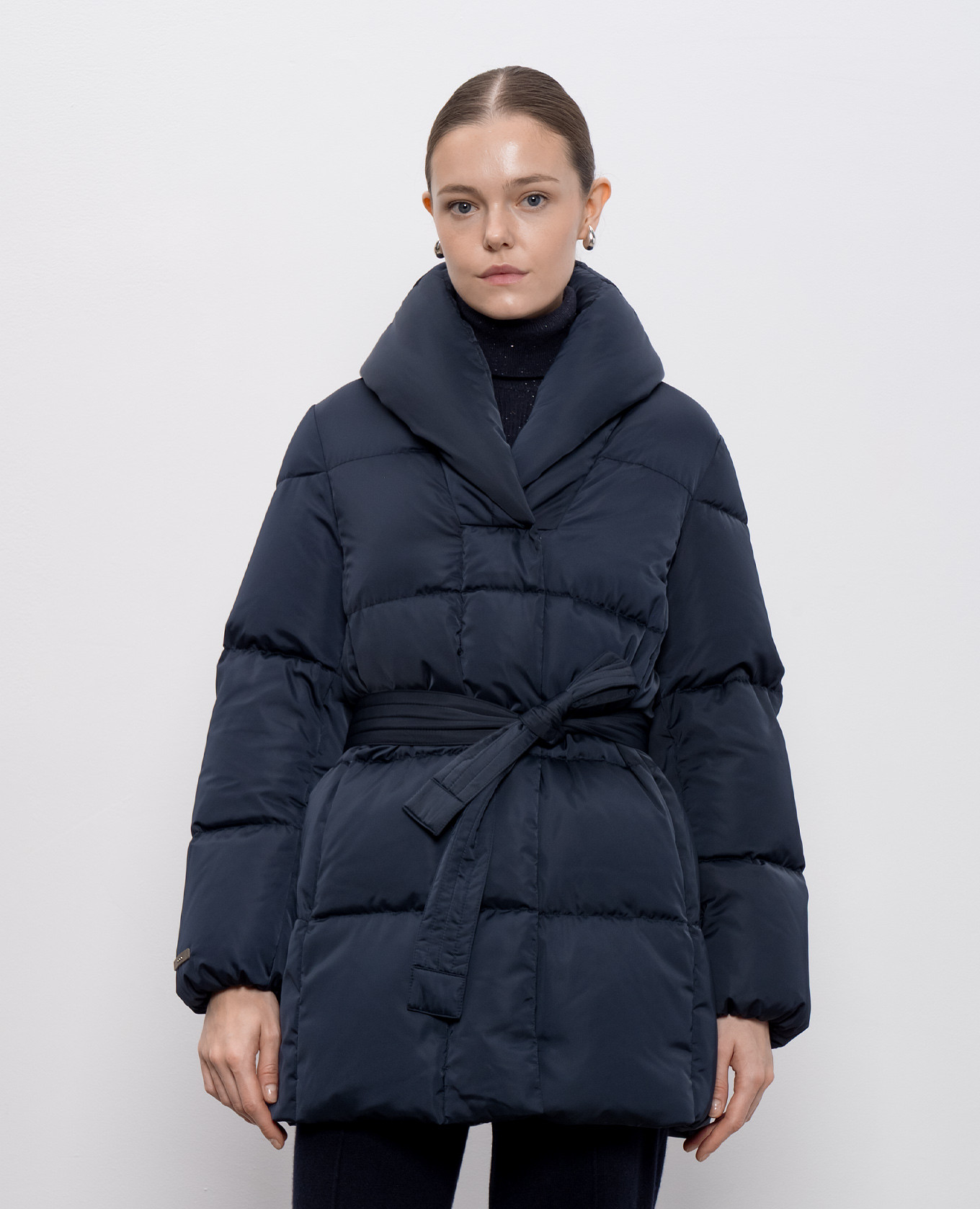 Blue quilted down jacket Peserico 3