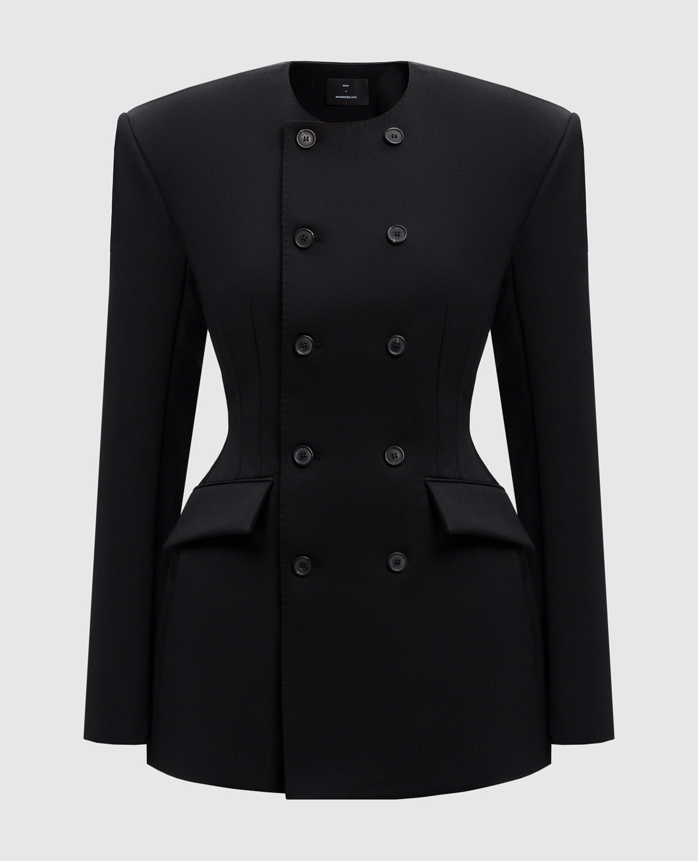 

Black double-breasted jacket with wool WARDROBE.NYC