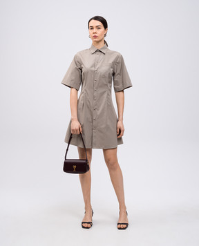 Ami Paris Beige shirt dress with emblem FDR162CO0076