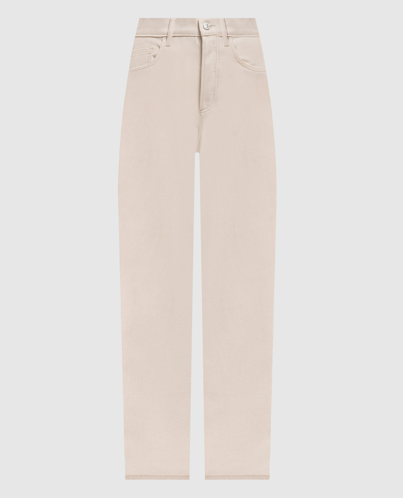 

STAZZO beige jeans with logo embroidery Max & Co, Бежевый