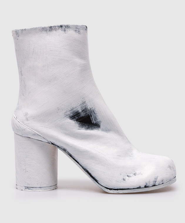 Maison Margiela Tabi white leather ankle boots with a vintage effect S58WU0260P4162 buy with Denmark delivery at Symbol