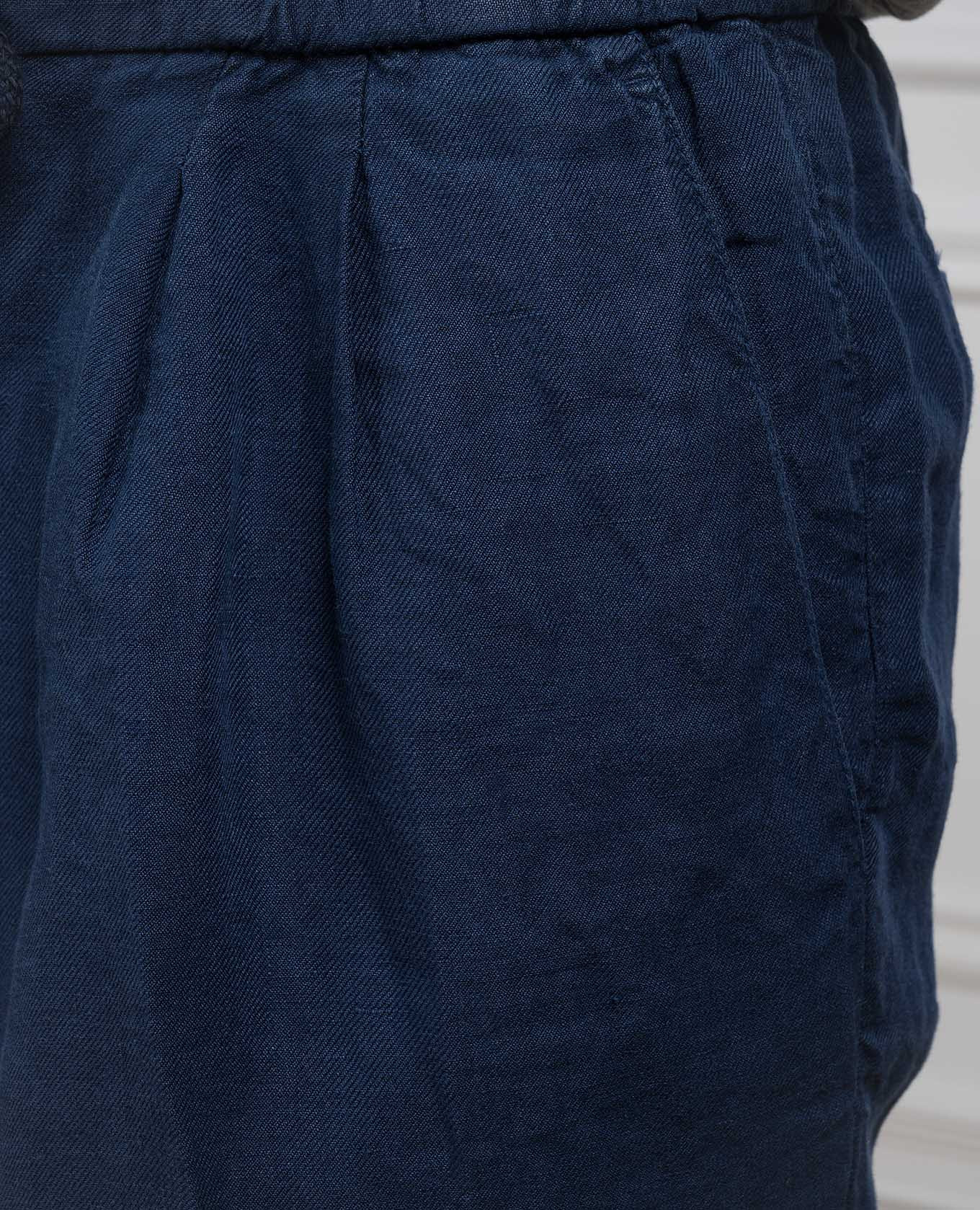 

Blue linen shorts with lapels Brunello Cucinelli