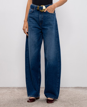 Twinset Blue banana jeans with a frayed effect 252TP2570