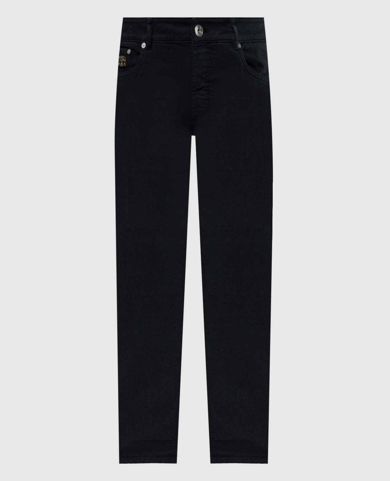 

Black pants with patch and logo embroidery Brunello Cucinelli