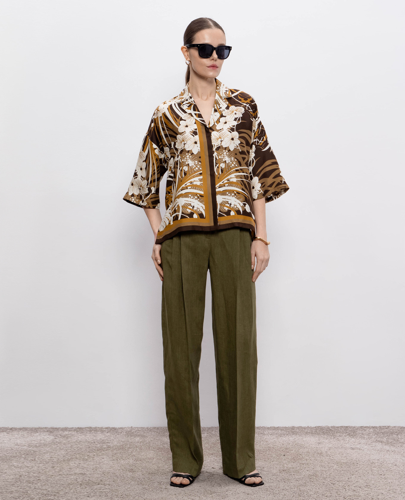 

Brown DARSENA silk blouse Max Mara