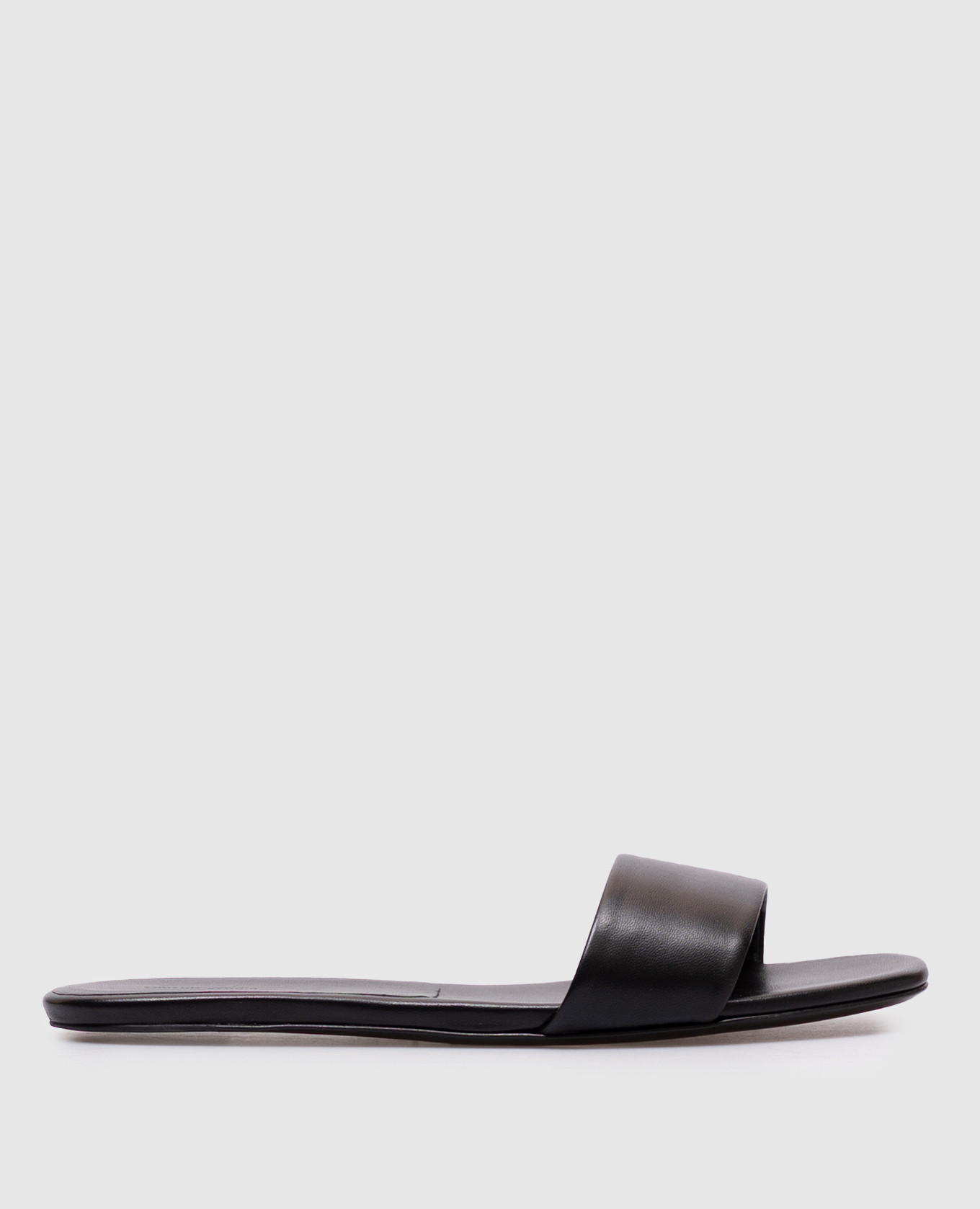 

DINA black leather flip-flops Lou Lou Studio
