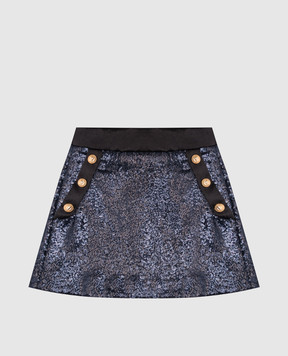Balmain Children's blue sequined skirt BX7A81A0189610