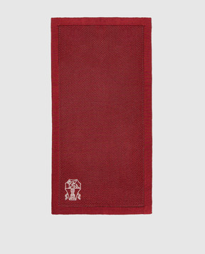 Brunello Cucinelli Burgundy silk pachet scarf MI8690091P