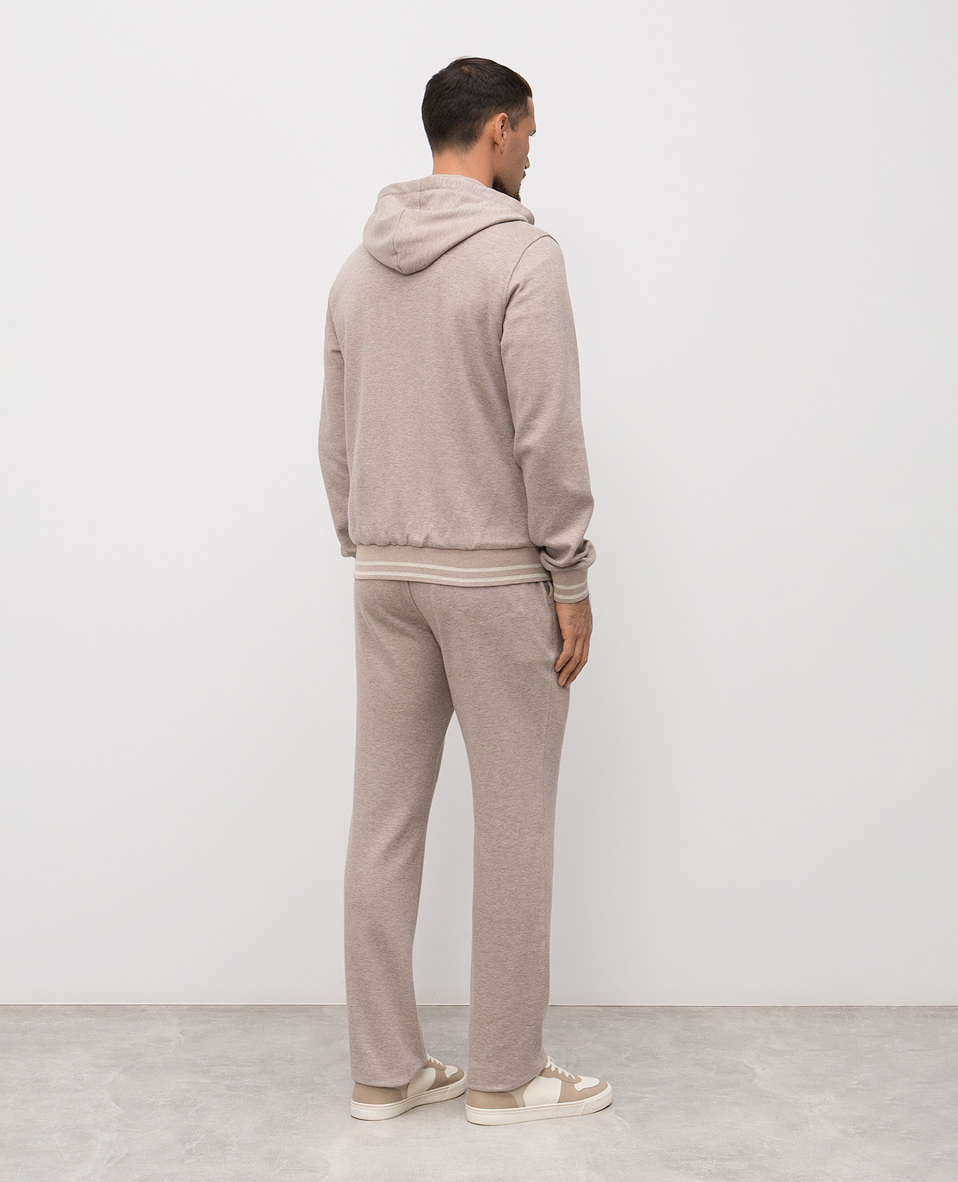 

Beige suit with logo CAPOBIANCO