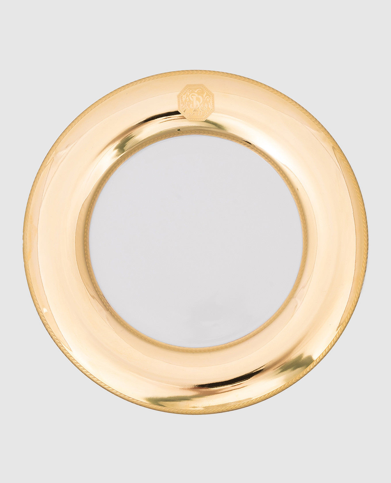 

Golden porcelain dinner plate Stefano Ricci