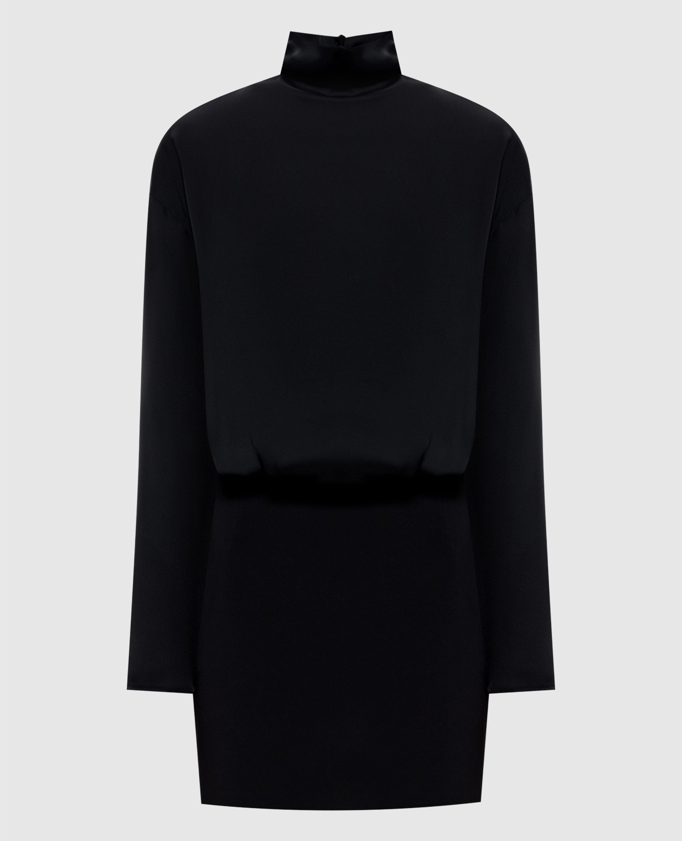 Black mini dress with wool and silk Dondup