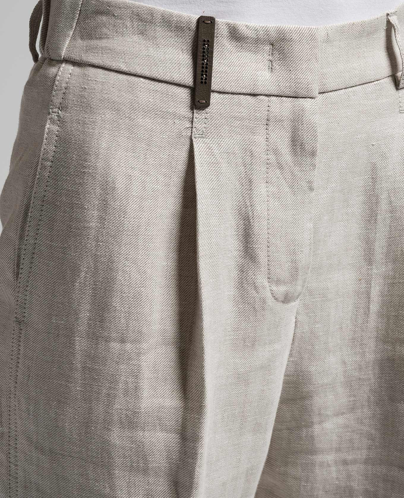 

Gray linen cargo pants Peserico, Grey