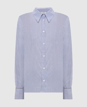 Peserico Striped shirt with monil chain A0618400675