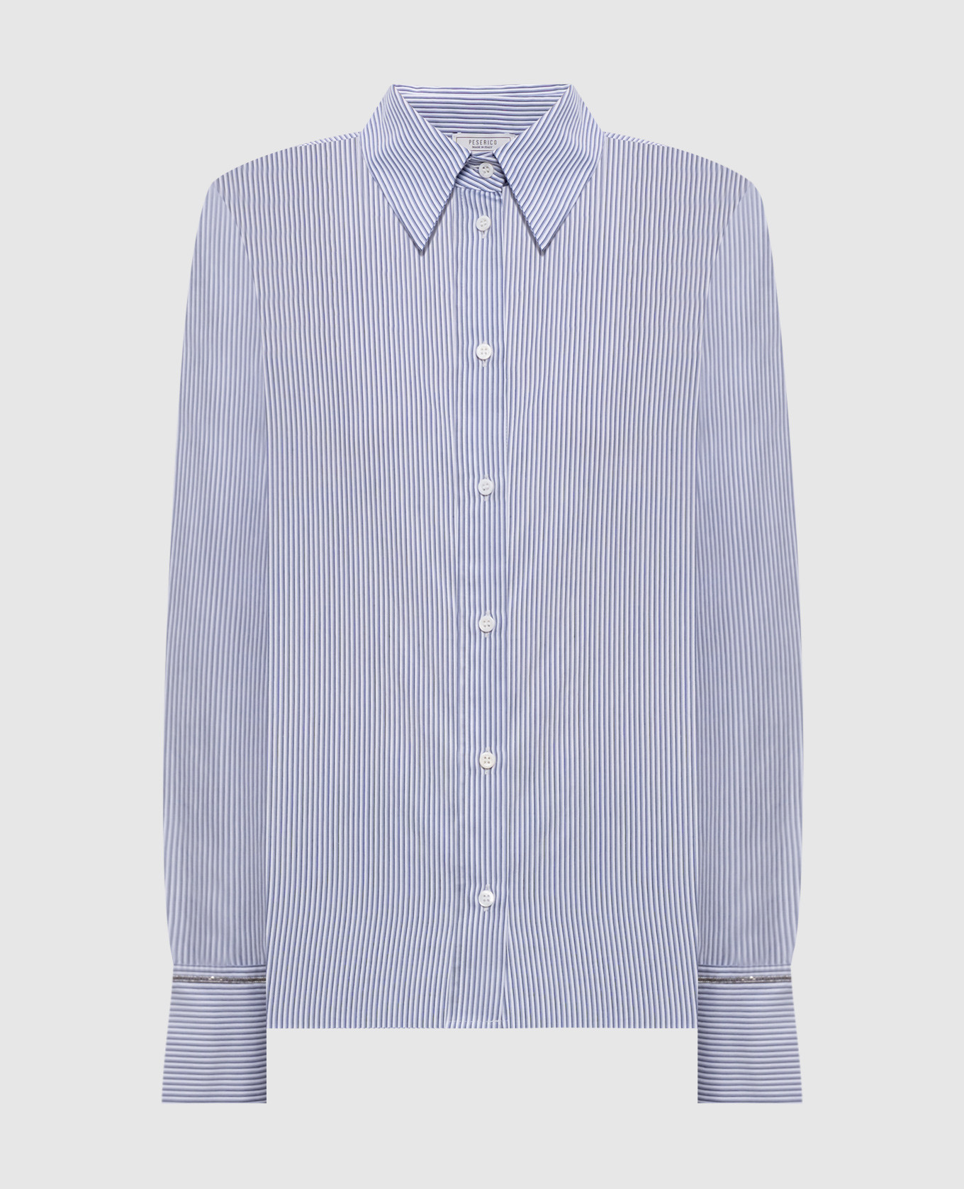 Striped shirt with monil chain Peserico