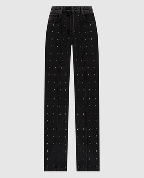 David Koma Black jeans with crystals PF24DK78DTR