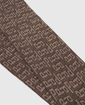 Peserico Brown socks with emblem pattern S41068C0CC692