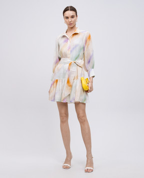 Christy Lynn Emi linen and silk mini dress CLD36F15