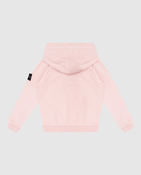 Stone Island Children's pink hoodie with logo patch K1S166100003S006068