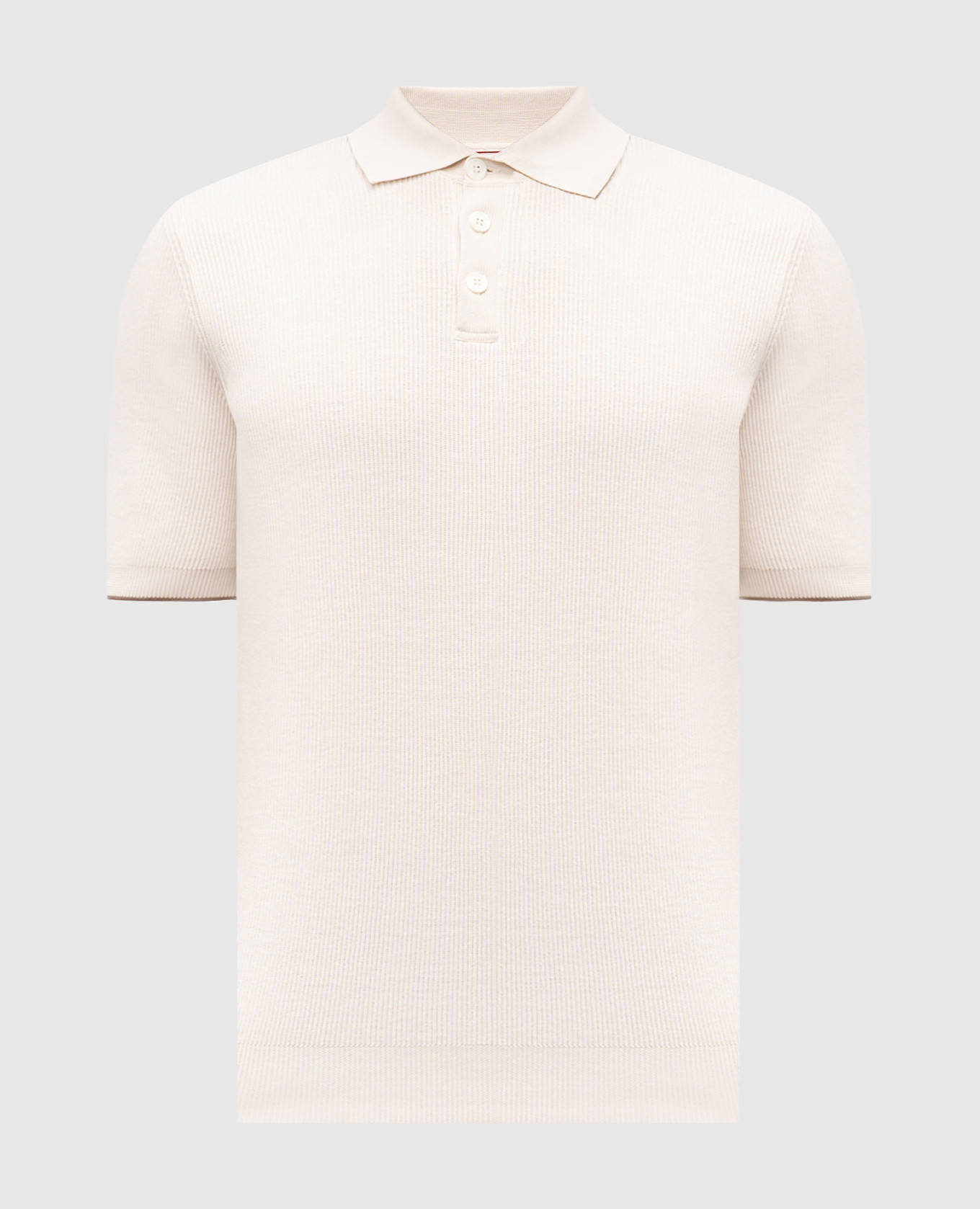 

Beige striped polo shirt Brunello Cucinelli
