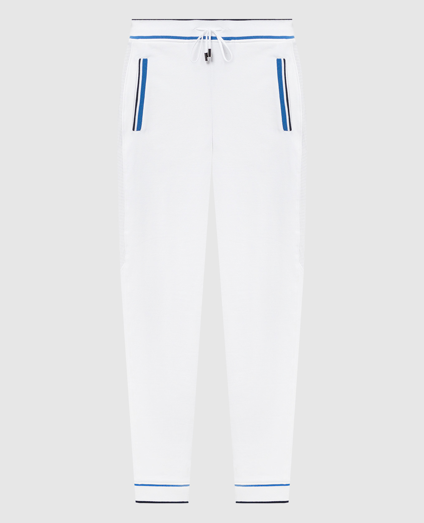 White joggers with logo engraving stefano ricci