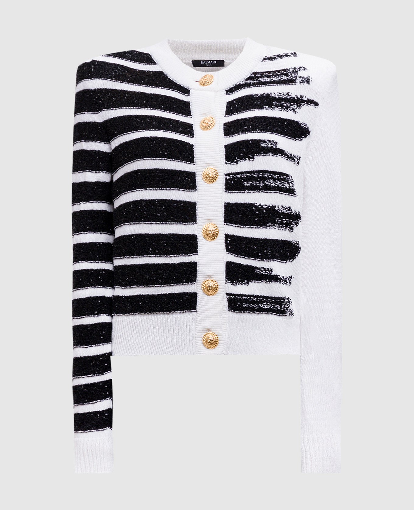 White striped cardigan Balmain