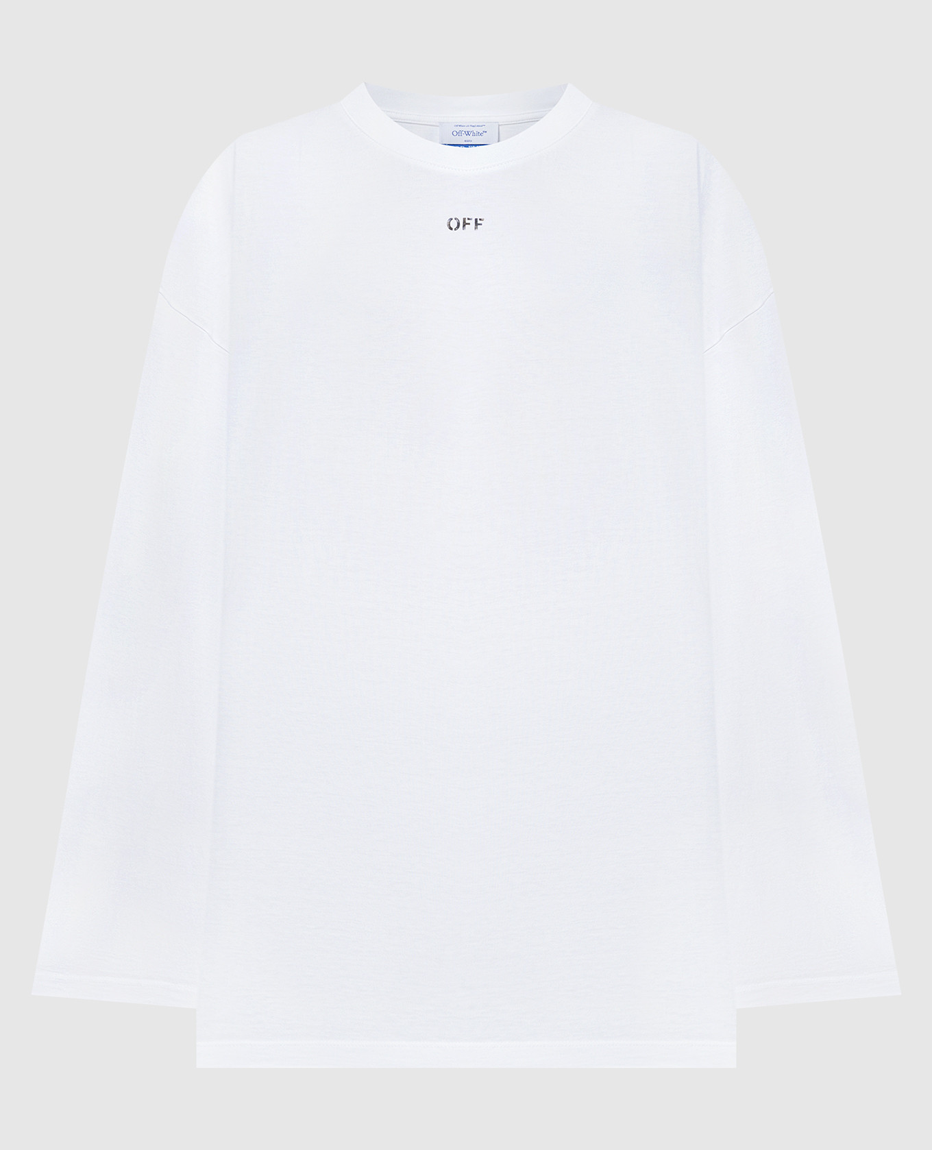 White longsleeve with logo print off-white