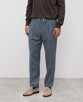 Brunello Cucinelli Blue wool pants M038PE1710