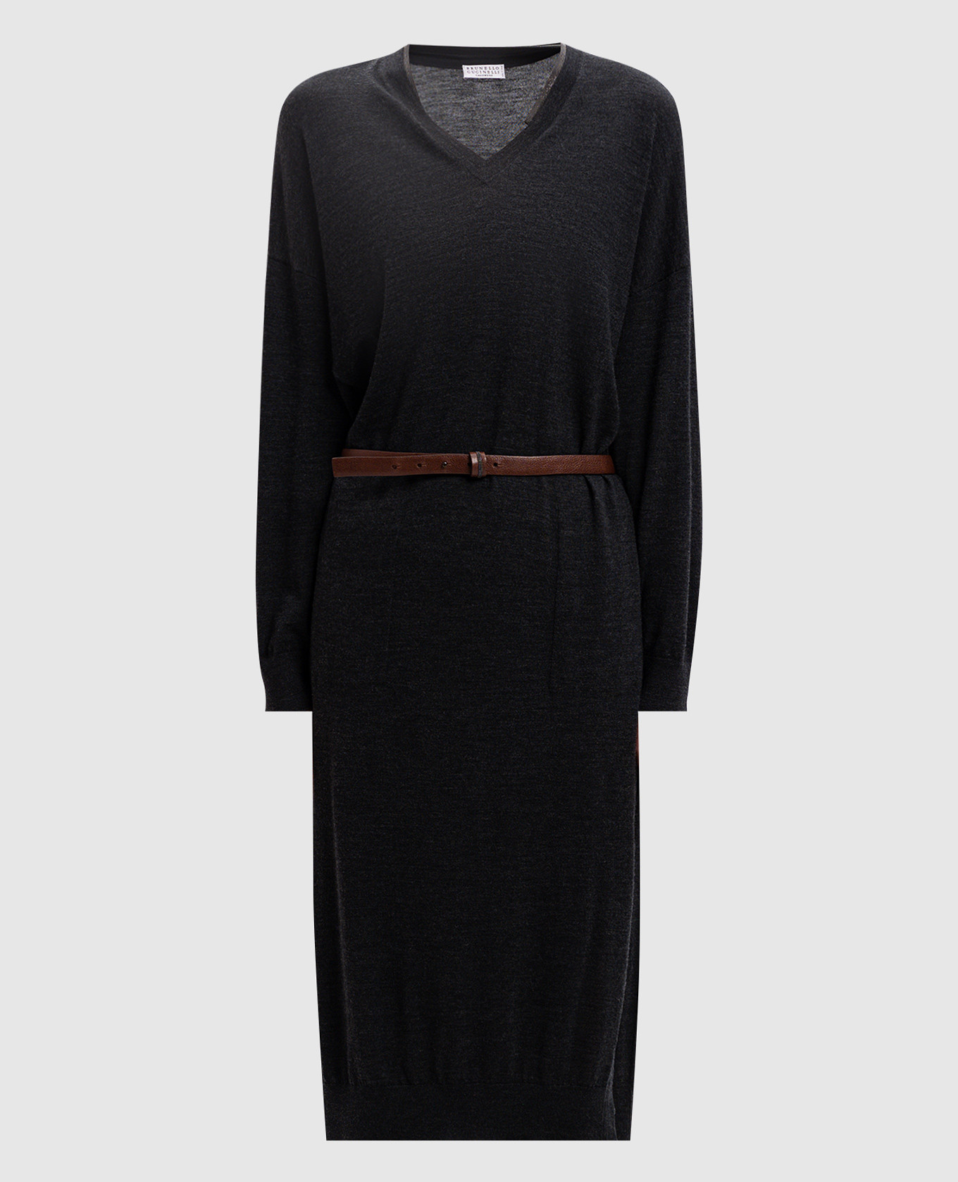 

Charcoal wool and cashmere dress Brunello Cucinelli, Grey