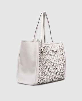Gianni Chiarini Marcella beige leather tote bag with an openwork pattern BS11730AGADIR