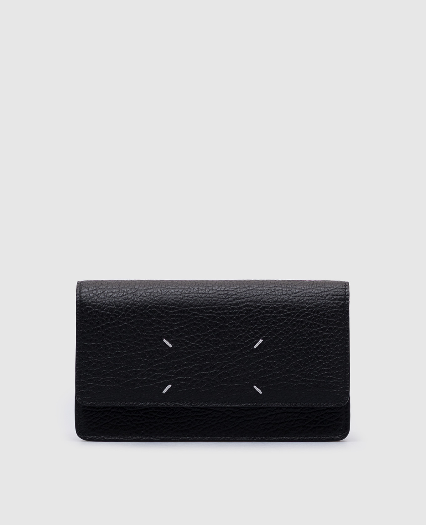 

Black leather wallet bag with emblem Maison Margiela
