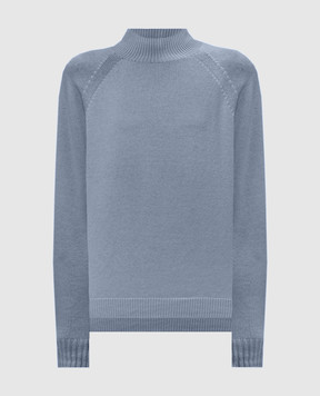 Peserico Gray sweater made of wool, silk and cashmere with an asymmetric cut S99595F07K09018