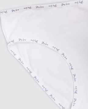 Story Loris Children's white panties with a logo 3632726