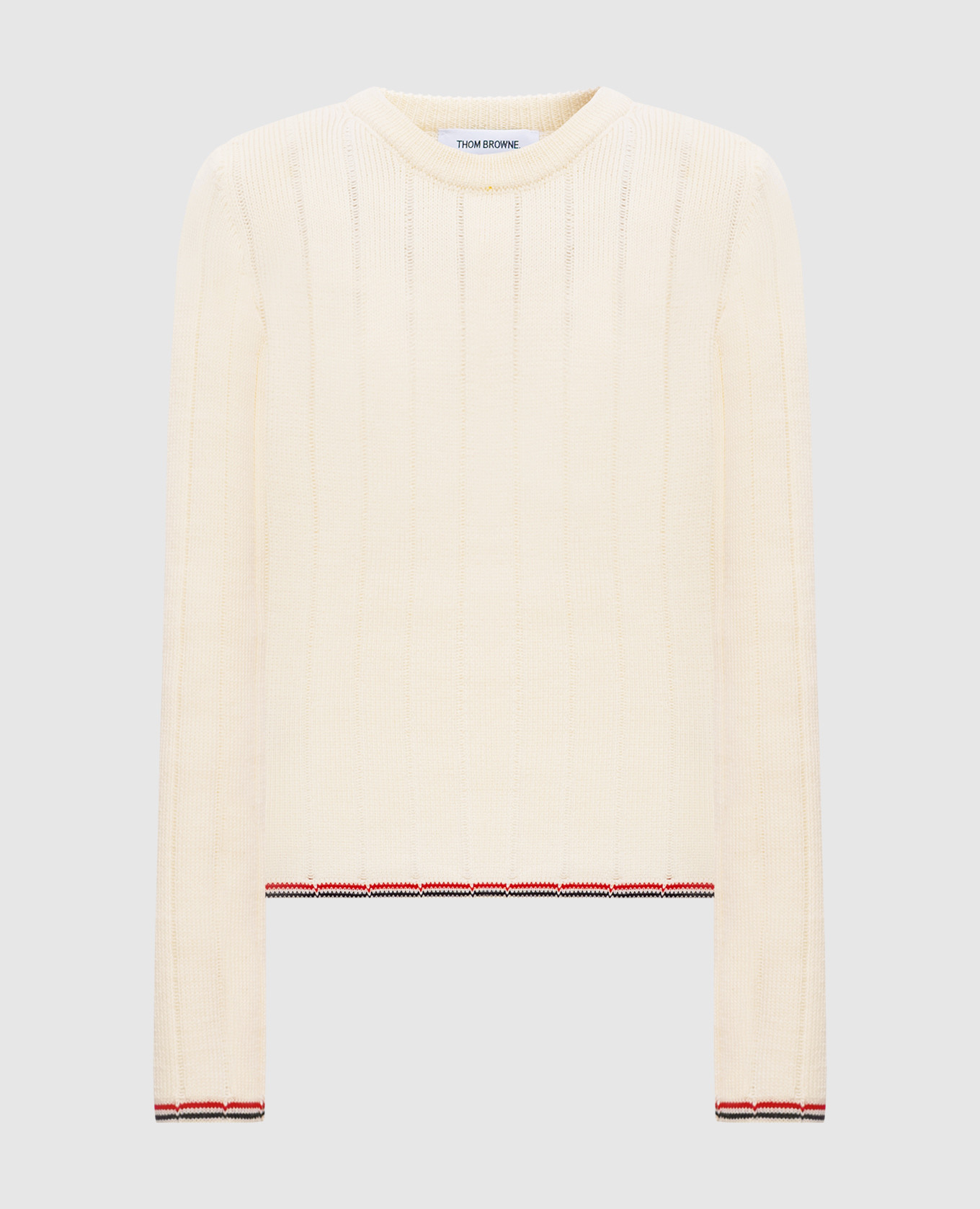 Beige wool sweater Thom Browne