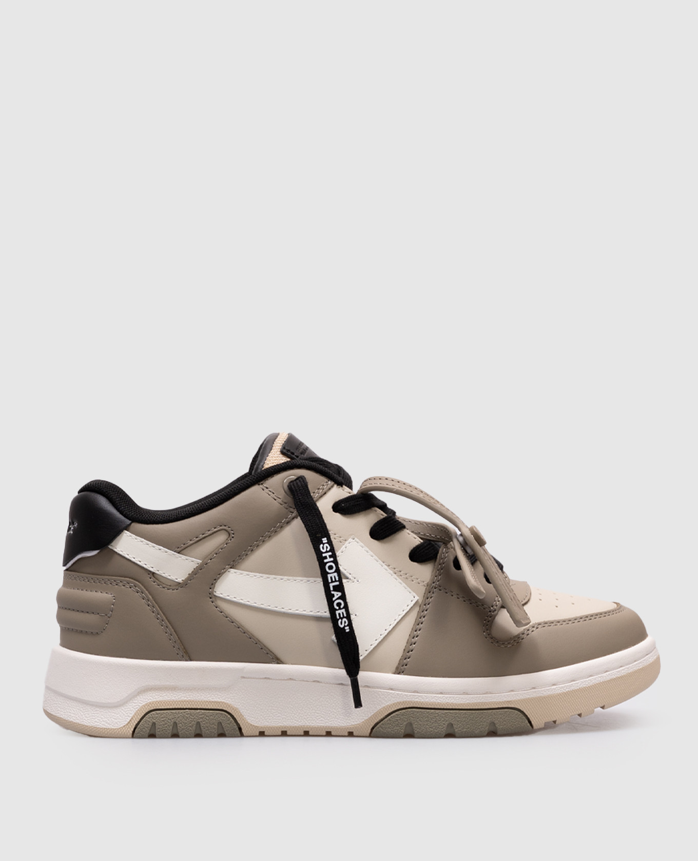 

Children's gray leather sneakers Out of office with logo Off-White, Grey