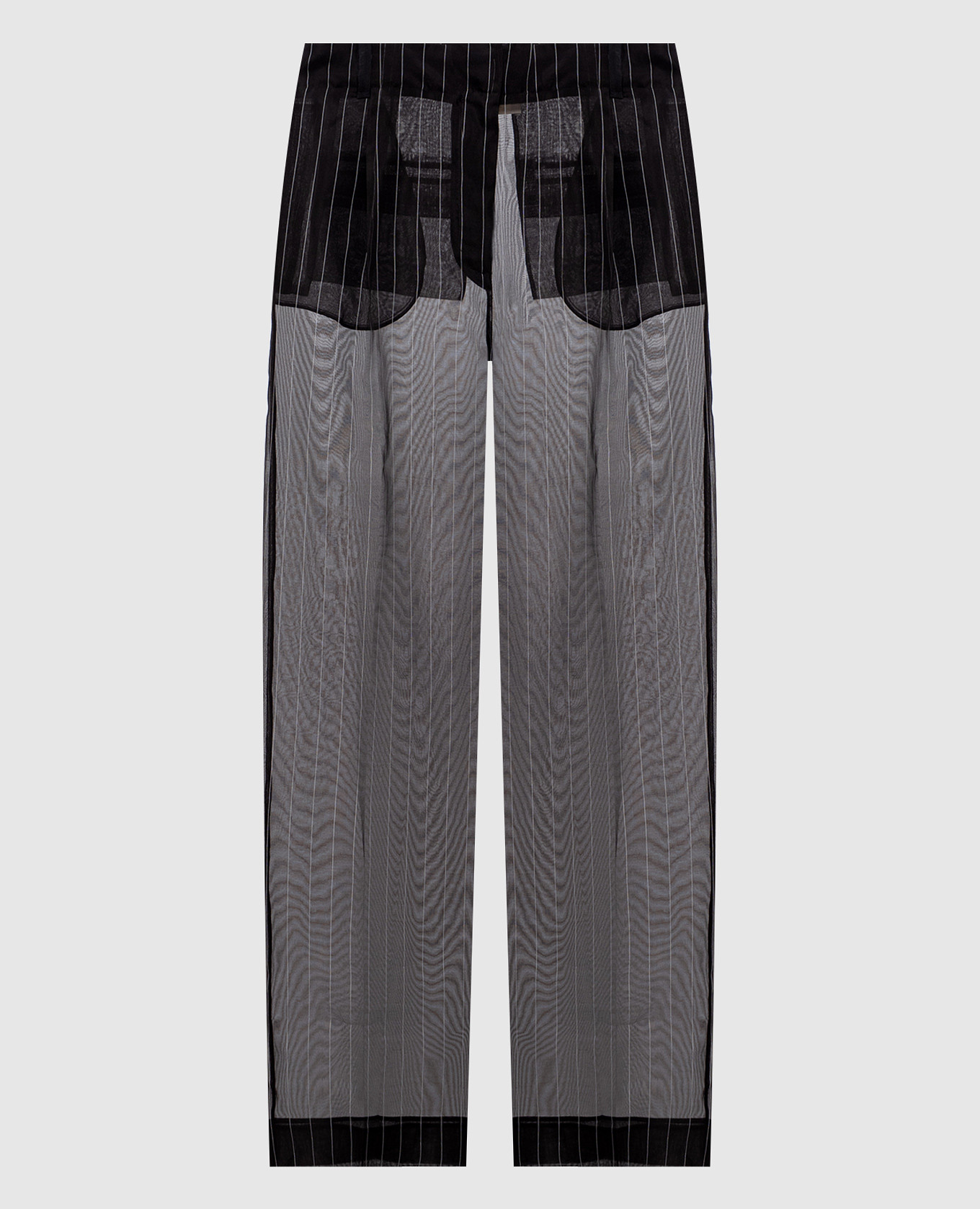 

Black Lenton silk striped trousers Khaite