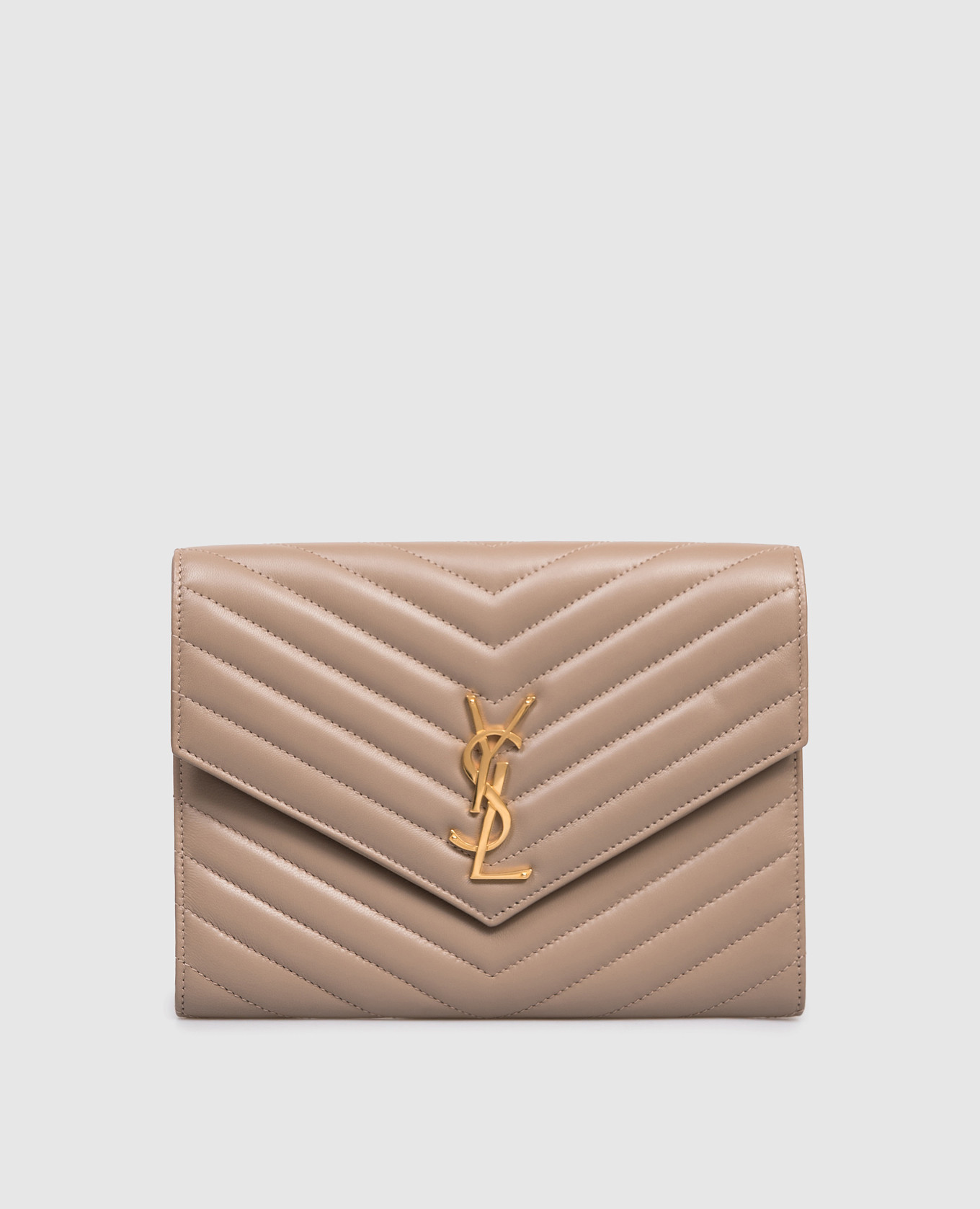 

Beige leather clutch bag CASSANDRE Saint Laurent