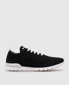 Kiton Black sneakers with logo embroidery USSFITSN00809
