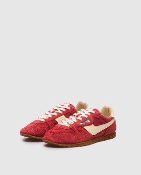 AUTRY WINDSPIN red suede sneakers with logo WSLMUB15