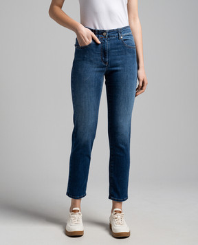 Peserico Blue skinny jeans with a distressed effect P04977L24R04956