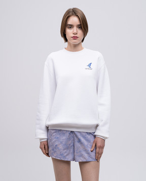 Off-White White sweatshirt with print OWBA055S25FLE001