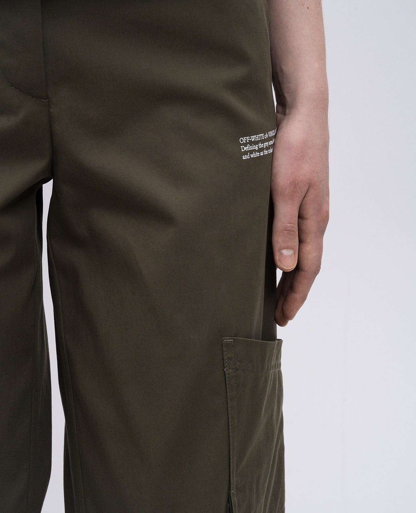 

Green cargo pants with logo Off-White