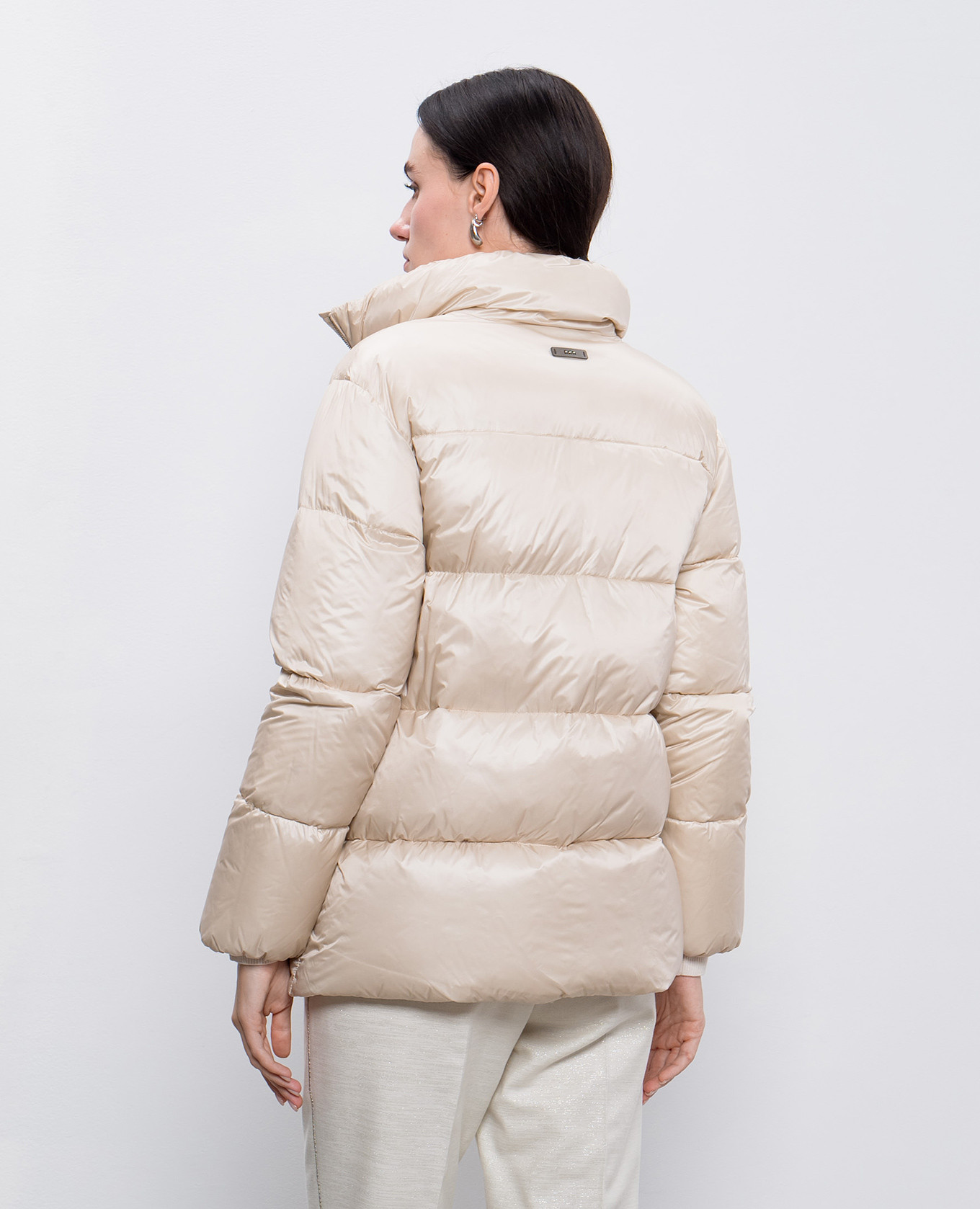 

Beige down jacket with monil chain Peserico