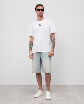 Alexander McQueen Stonewashed blue denim shorts 828702QYABN