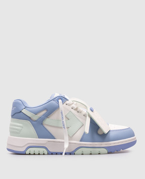 Off-White Out Of Office blue leather sneakers OWIA259S25LEA004