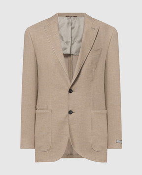 Canali Brown linen blazer CU0501823273