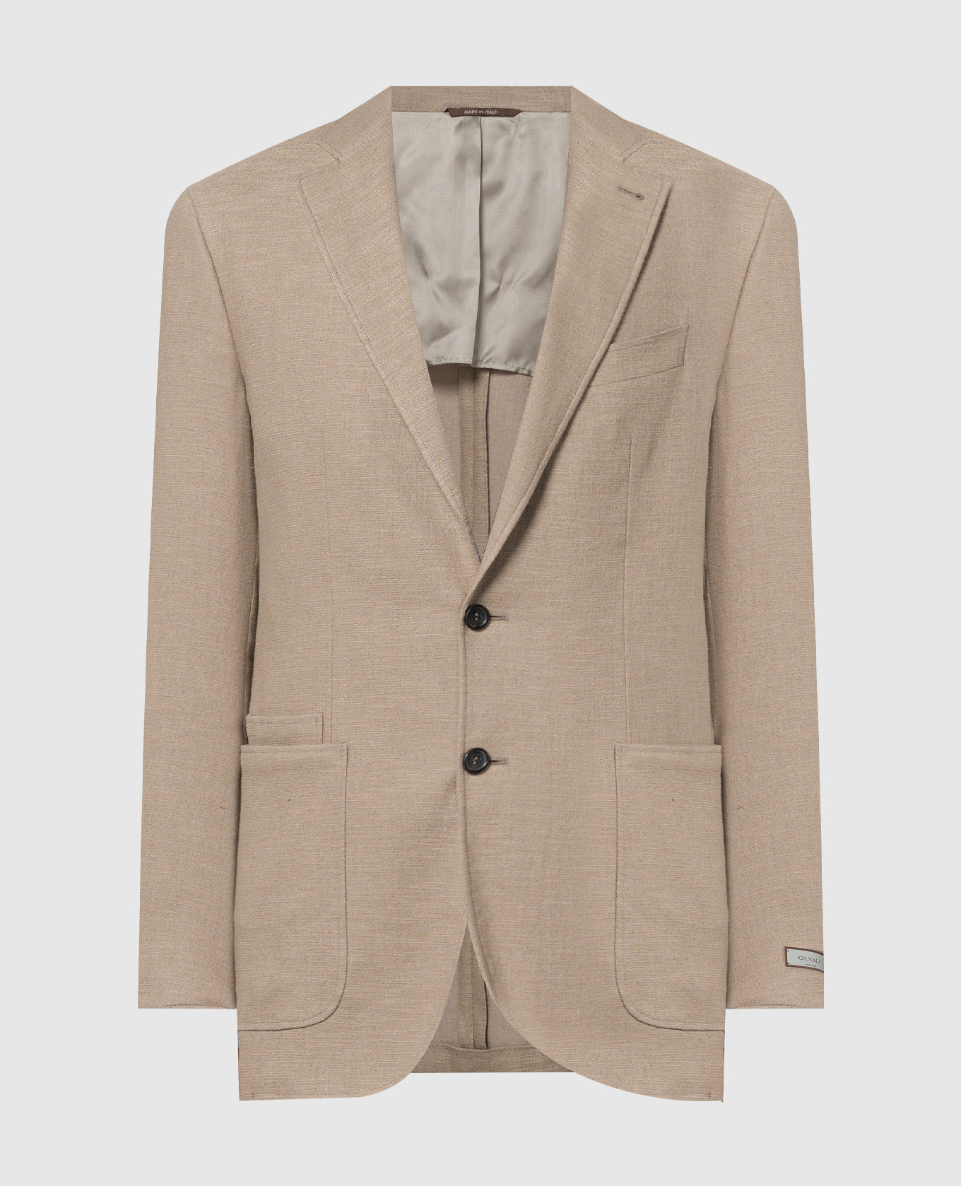 

Brown linen blazer Canali
