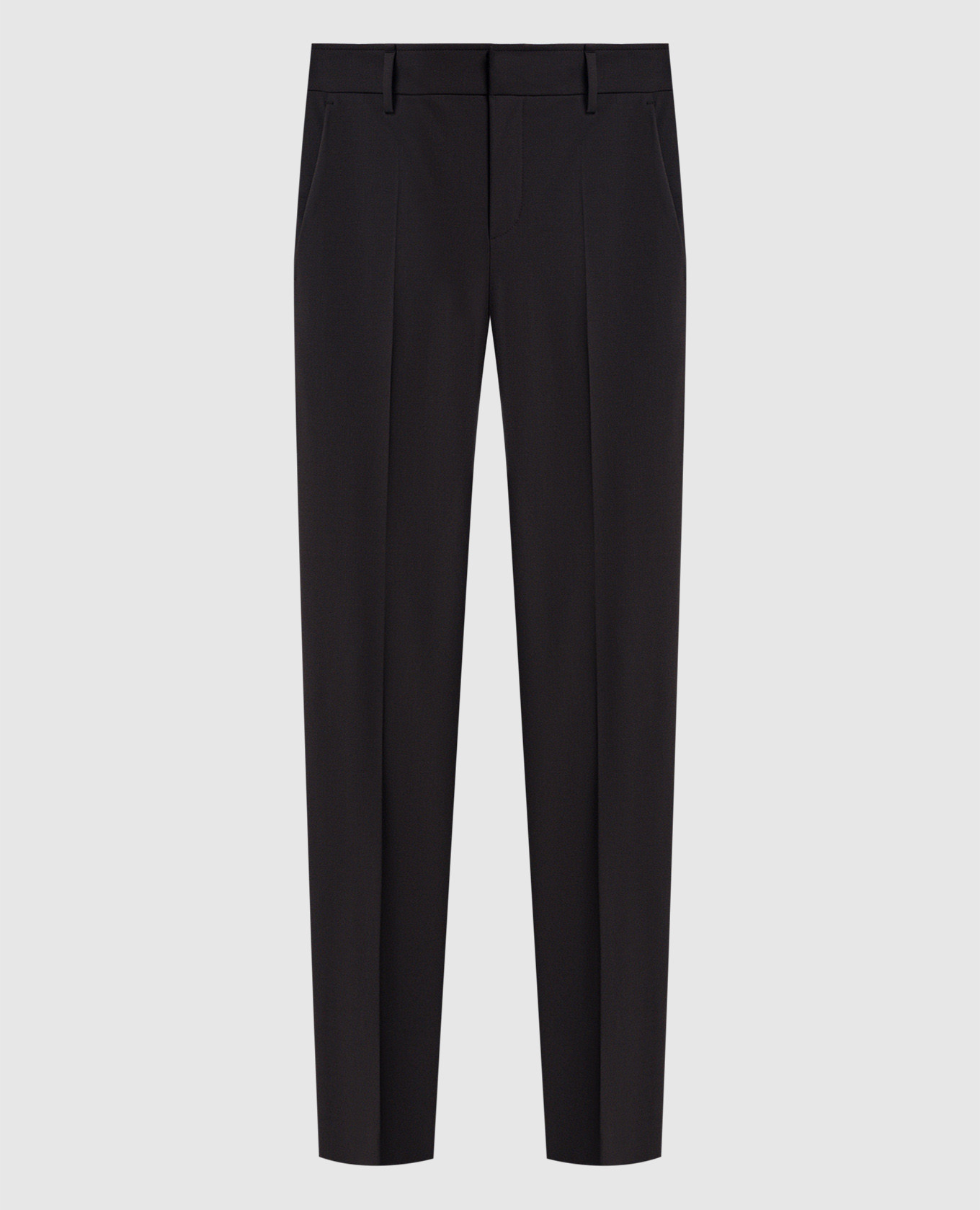 Brown wool pants with monil chain Brunello Cucinelli